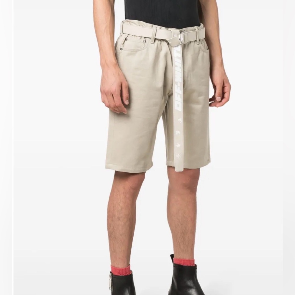 Off-White belted Bermuda shorts